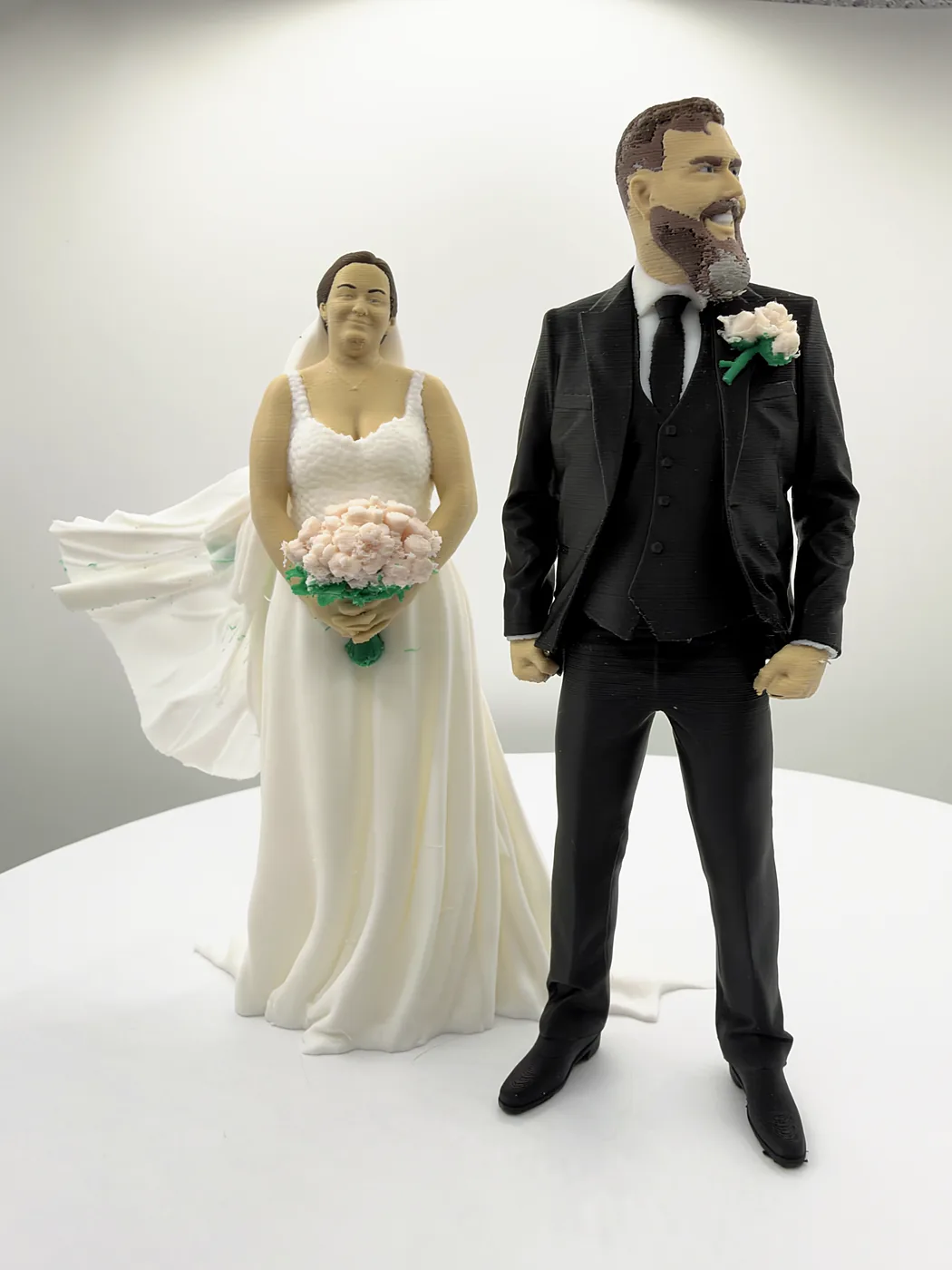The bride and groom as a 3D model